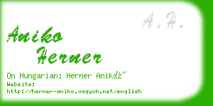 aniko herner business card